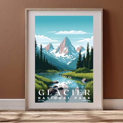 Glacier National Park Poster, Travel Art, Office Poster, Home Decor | S3 - image4